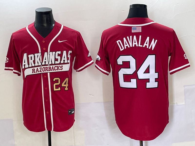 Men 2025 Alabama Crimson Tide #24 Davalan Red Nike Joint Name Nike NCAA Jersey style 4